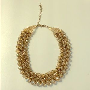 Beaded statement crystal necklace